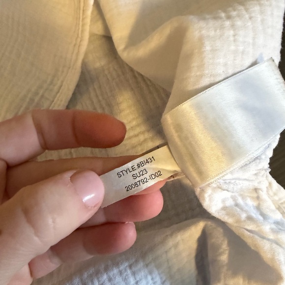 J.Crew Double Gauze Pop Over Blouse - Picture 7 of 8